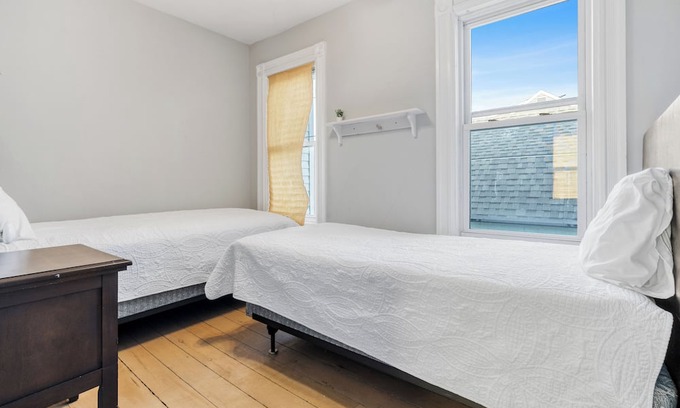 Bradley Beach House | Beautiful ocean view large 3rd floor apt with deck