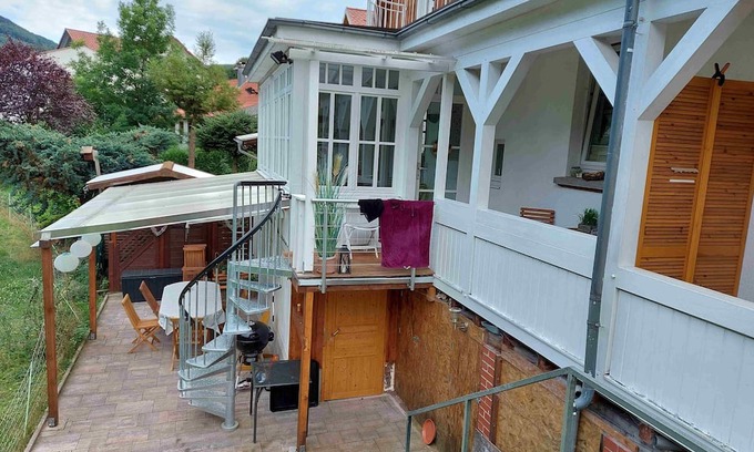 Gersfeld Apartment | Apartment 'Fewo Rhön-Thal Bis Zu 8 Personen' with Mountain View, Private Terrace and Wi-Fi