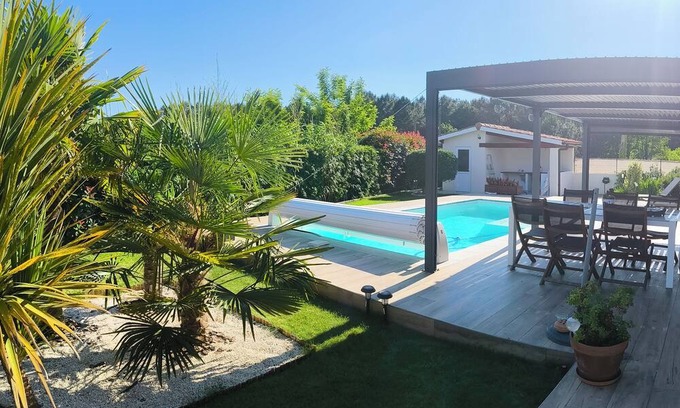 Salles House | Pretty new house with pool near Arcachon