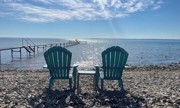 Suttons Bay House | Relaxing Lakefront Retreat Near Traverse City Awaits You