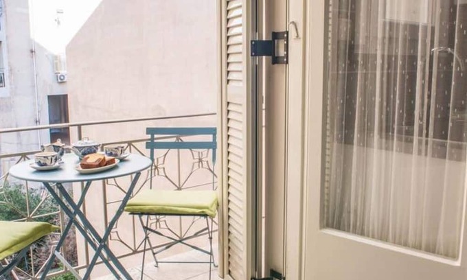 Nea Chalkidona Apartment | Sunny Flat with Balcony and Kitchen Near Metro Station