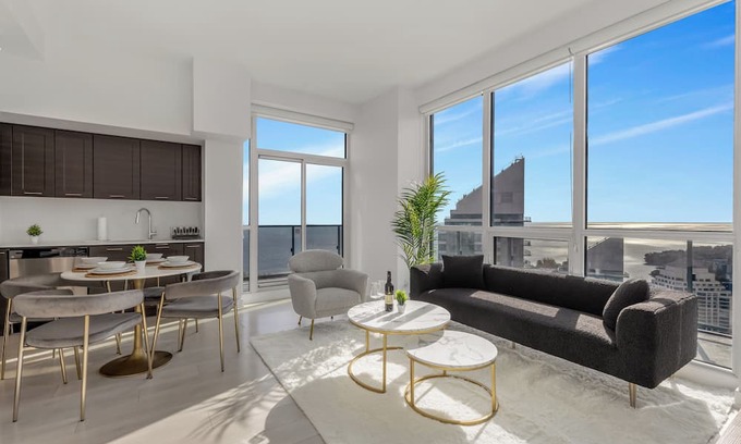 Humber Bay Shores Condo | Elegant 2-Bedroom Retreat with Breathtaking Lake Views