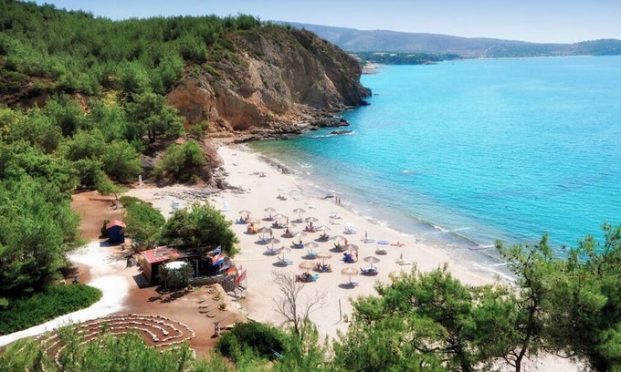 Thasos Town Apartment | Elegant 1BR Suite with Pool Near Ancient Theatre