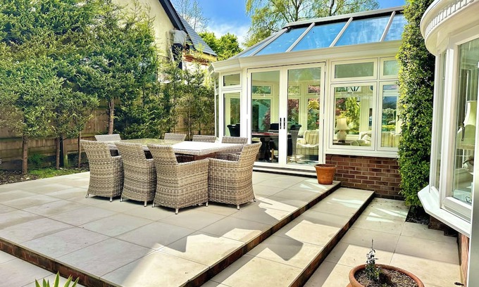 Ferndown House | Golf Course View: Family-friendly Four Bed Retreat with Garden
