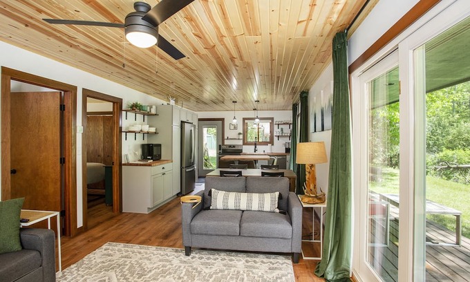 Chase Cabin | Inviting Riverfront Two Bedroom Cabin for Family Getaways