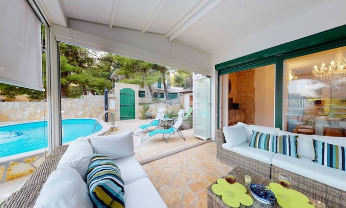 Ivan Dolac Apartment | Tranquil Flat with Pool Steps from Ivan Dolac Beach, Hvar