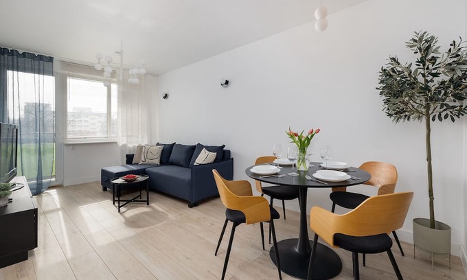 West Pomeranian Voivodeship Apartment | Trendy Downtown Apartment: Family-Friendly Getaway