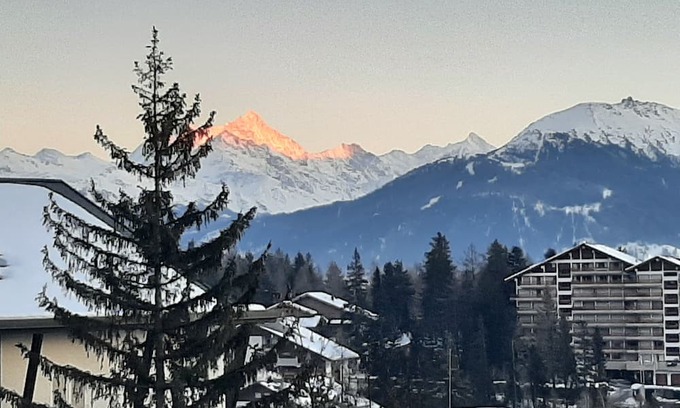 Lens Apartment | Central Crans Montana Apartment with Magnificent Mountain Views
