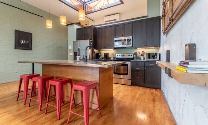 Bangor Apartment | Elevated Bangor Downtown Penthouse: Guest Rated 9.8/10