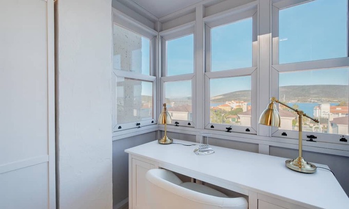 Alacati Apartment | Serene Sea View Duplex with Terrace in Alacati