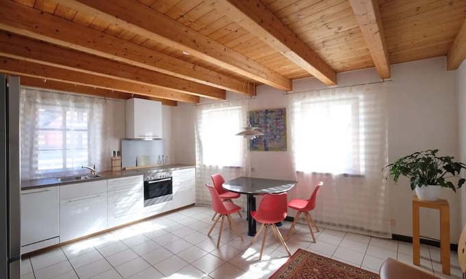 Altrip Apartment | Apartment 'Charmantes Fachwerkhaus Mit Stil' with Terrace, Wi-Fi and Air Conditioning