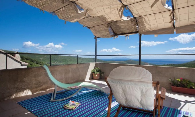 Cagnano House | Picturesque Home with Ocean and Mountain Views, 5 Min to Beach