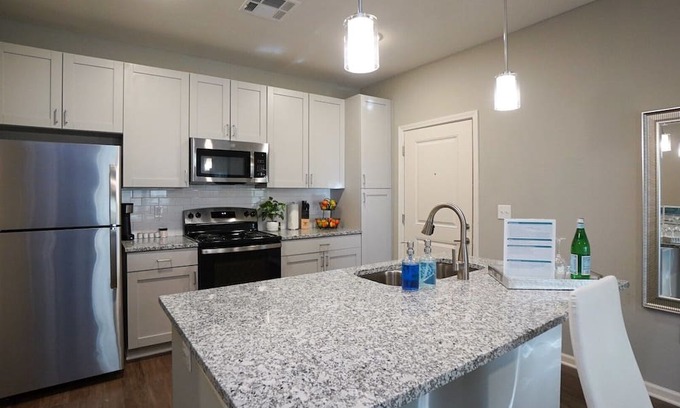 University Place Apartment | Modern 3BD Barsala in University City with Hot Tub & Spa