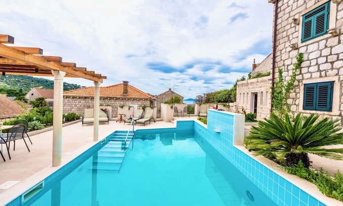Lopud Island Villa | Idyllic Island Villa with Pool, Sauna & Panoramic Views