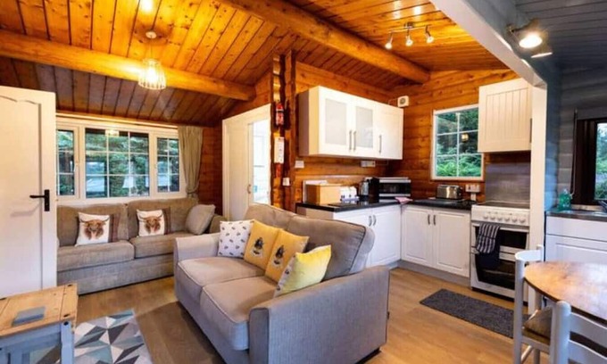Ffestiniog Cabin | Cozy Mountain View Log Cabin: Perfect for Snowdonia Family Fun