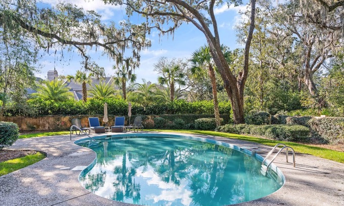 Sea Island House | Iconic Sea Island "Pink House" with Heated Pool & Ocean Views