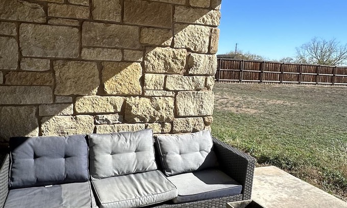 San Angelo House | Top-Rated Getaway at The Cotton Patch with Spa & Hot Tub