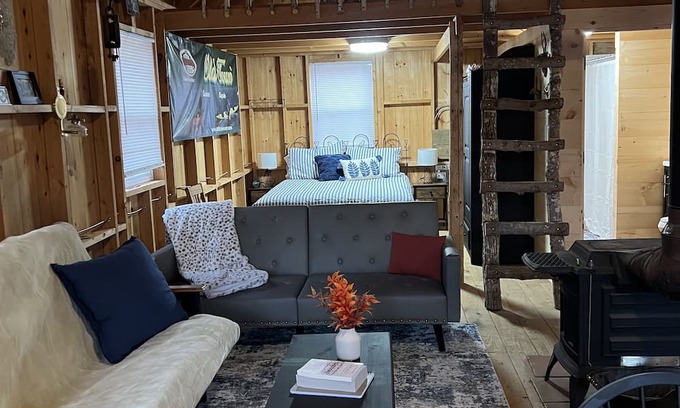 Olamon Cabin | Scenic Cabin with River Views and Family-Friendly Amenities