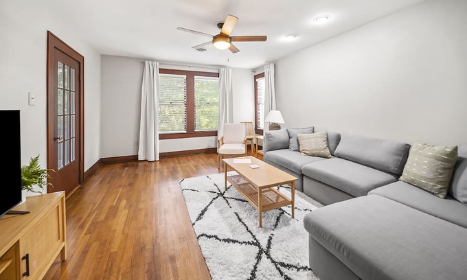 Pineville Apartment | Remodeled Historical Apt with comfortable furnishings. Safe, convenient area