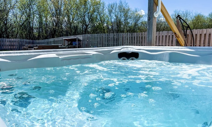 Deerfield House | Inviting Home with Hot Tub, Fire Pit & Theater Near Madison