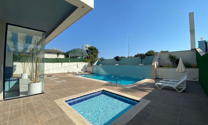 Kestel Apartment | Elegant Kestel Apartment with Pool, Sauna & Ocean View