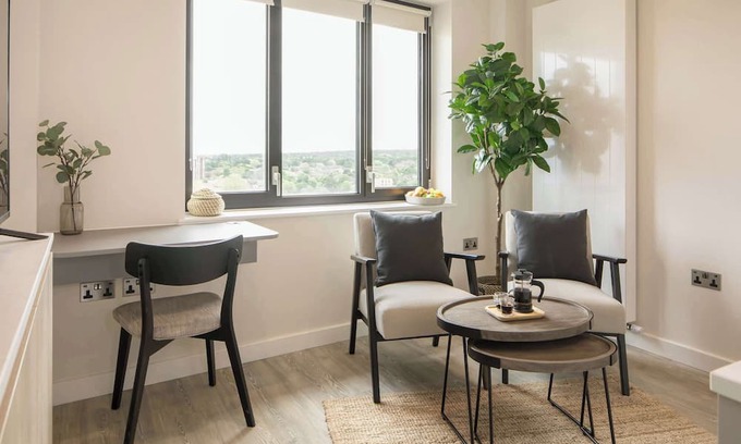 Fairfield Apartment | Scandi Studio Apt w/Premium Amenities | StayCozy