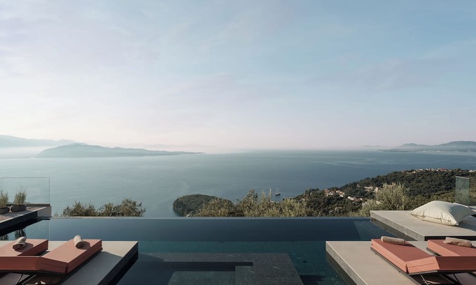 Gimari Villa | Noùs Corfu Villa with free heated swimming pool