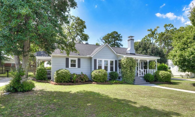 West Columbia House | Charming Vintage Bungalow Near USC & Downtown with Big Fenced In Backyard